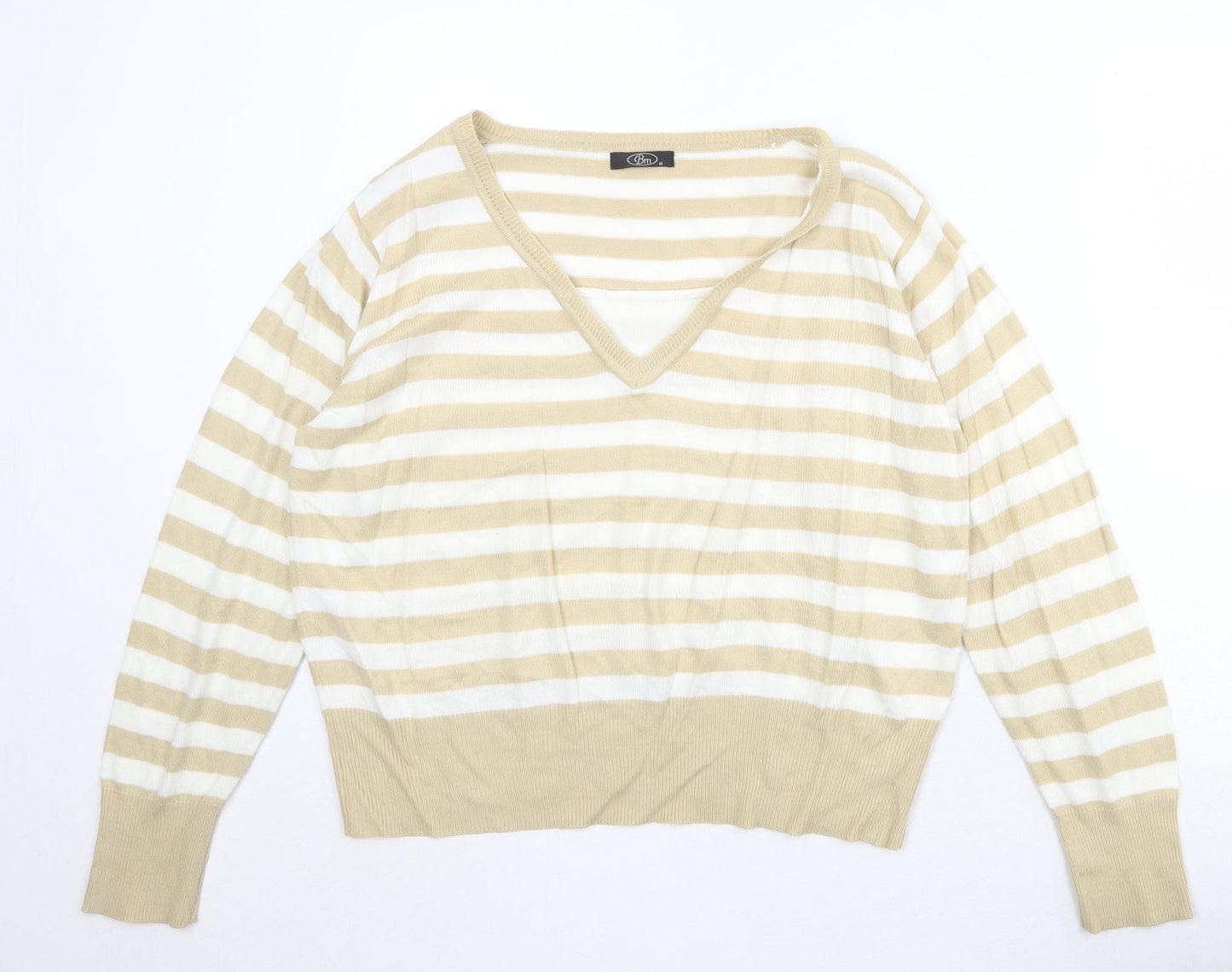 Womens UK Size M Bonmarché Beige Pullover Jumper