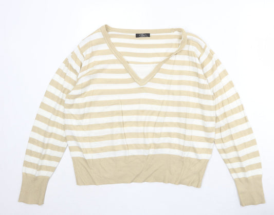 Womens UK Size M Bonmarché Beige Pullover Jumper