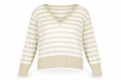 Womens UK Size M Bonmarché Beige Pullover Jumper