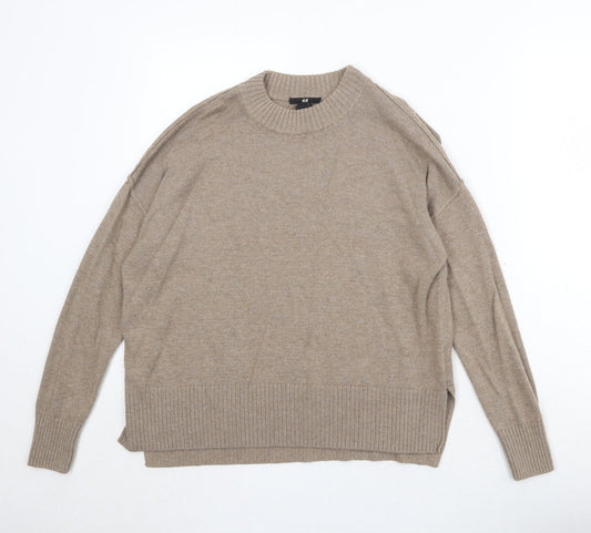 Womens UK Size XS H&M Beige Pullover Jumper