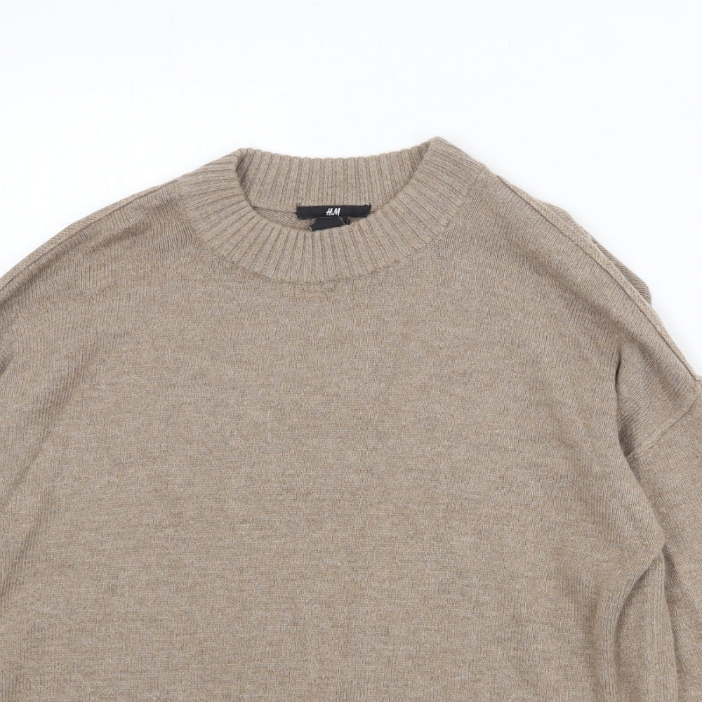 Womens UK Size XS H&M Beige Pullover Jumper