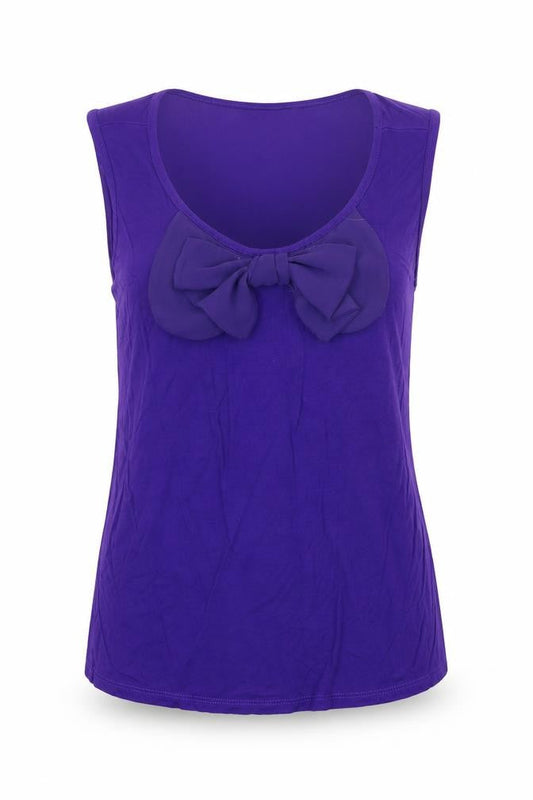 Monaco Womens Purple Viscose Basic Tank Size 12 Round Neck