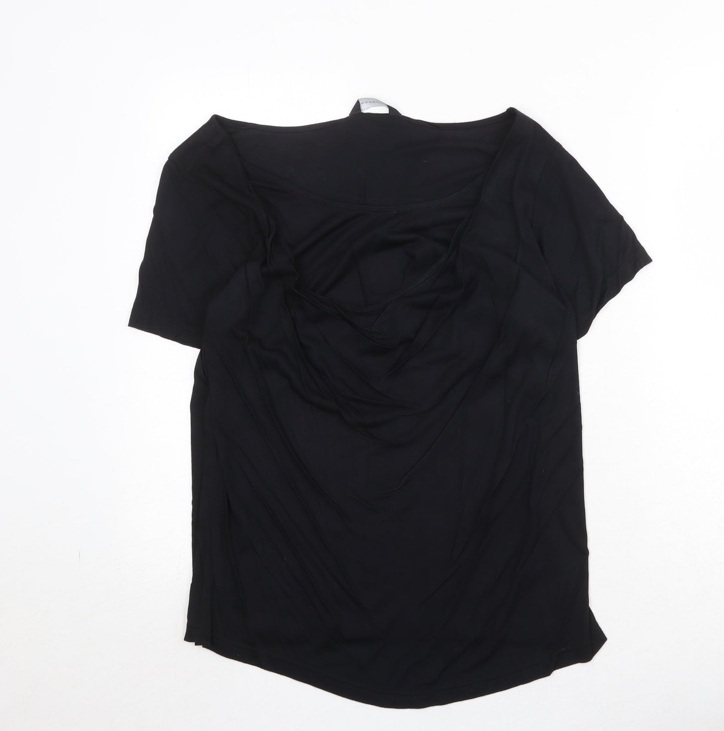 Womens UK Size 14 Wardrobe Black Basic T-Shirt