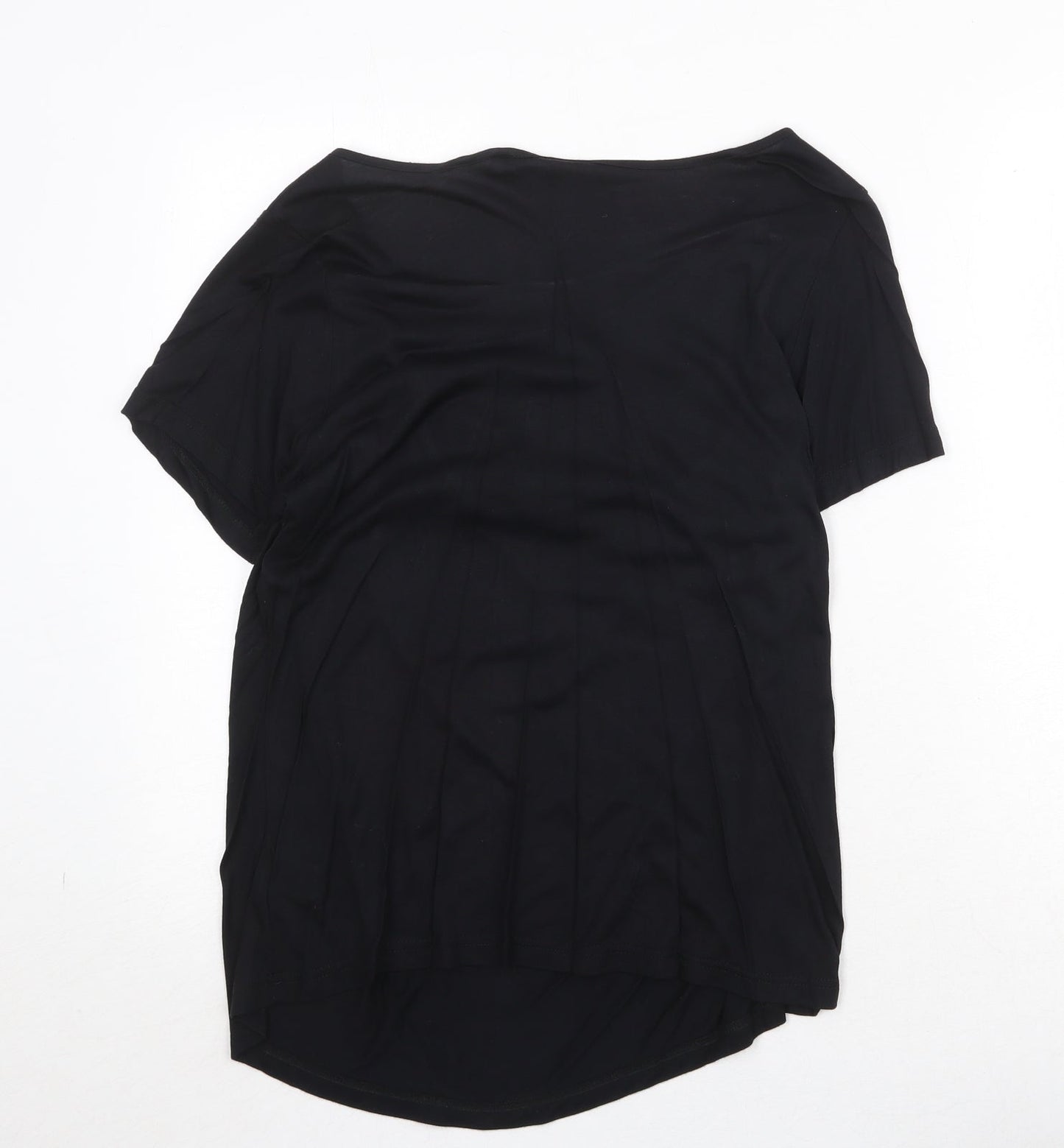 Womens UK Size 14 Wardrobe Black Basic T-Shirt
