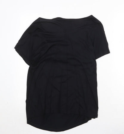 Womens UK Size 14 Wardrobe Black Basic T-Shirt