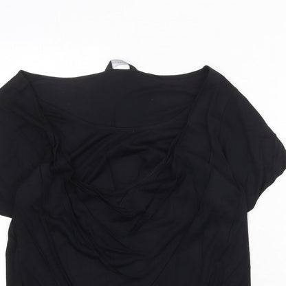 Womens UK Size 14 Wardrobe Black Basic T-Shirt