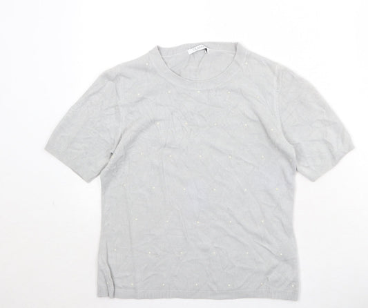 Womens UK Size 10 Marks and Spencer Grey Basic T-Shirt