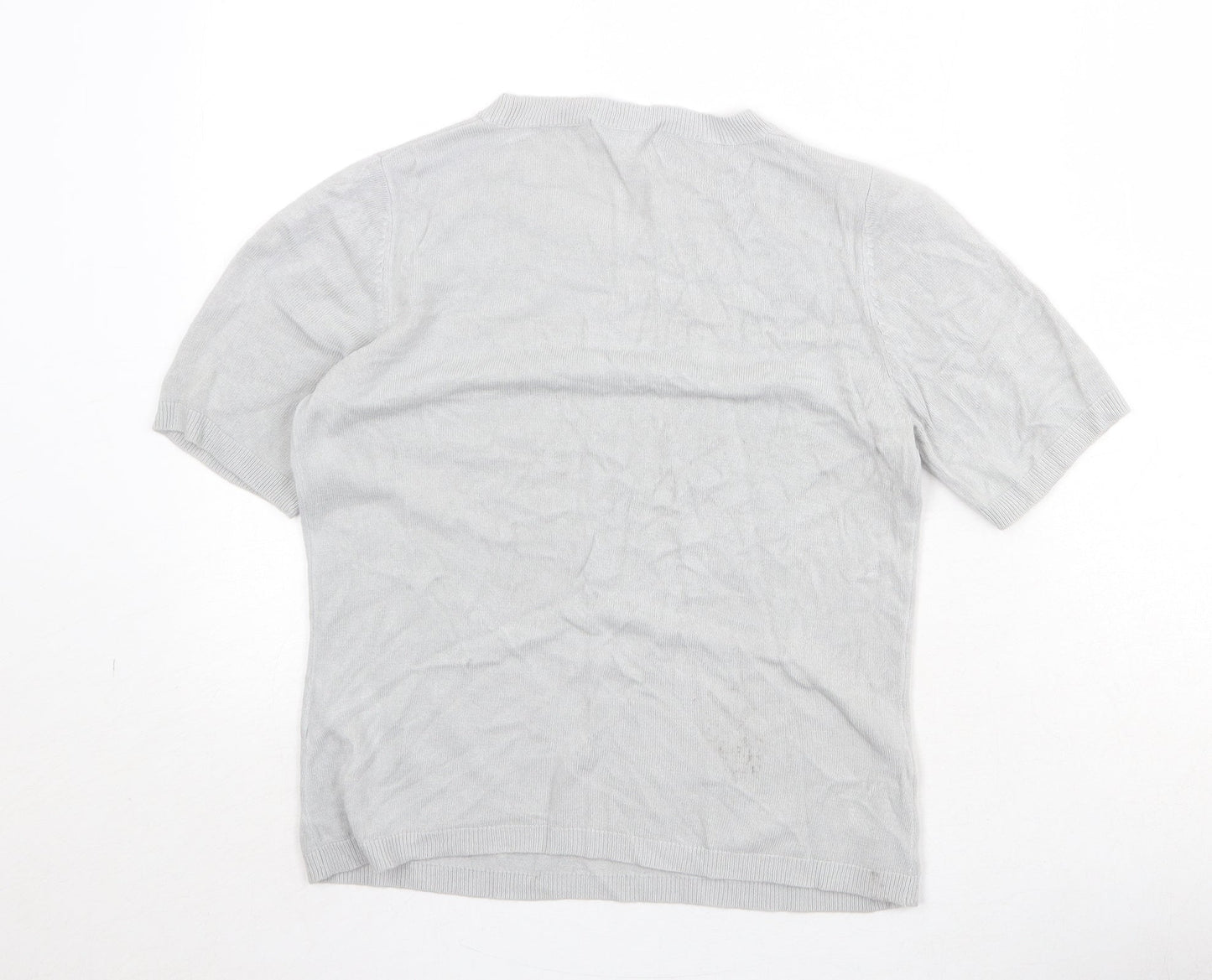 Womens UK Size 10 Marks and Spencer Grey Basic T-Shirt