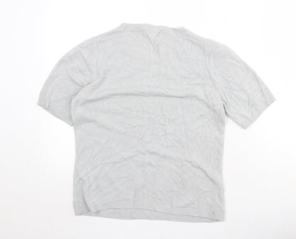Womens UK Size 10 Marks and Spencer Grey Basic T-Shirt