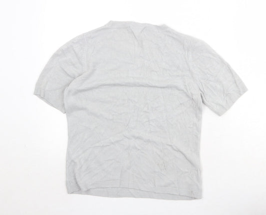 Womens UK Size 10 Marks and Spencer Grey Basic T-Shirt