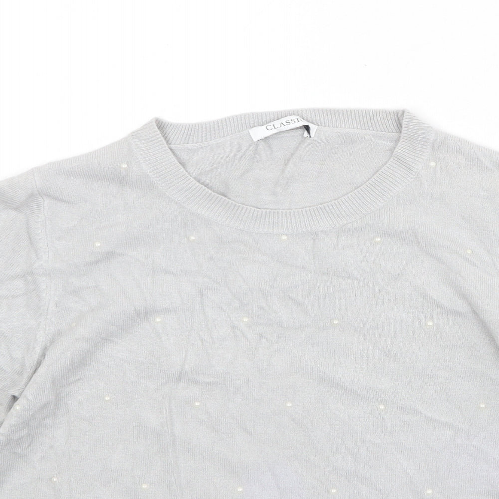 Womens UK Size 10 Marks and Spencer Grey Basic T-Shirt