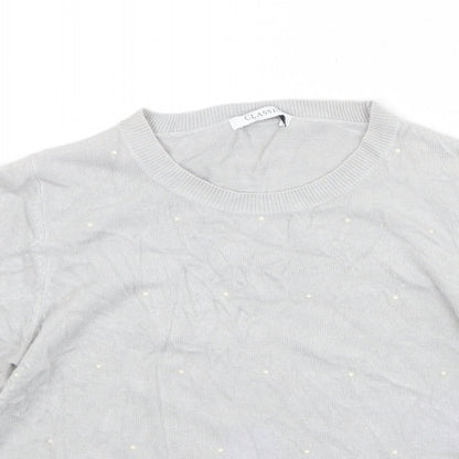 Womens UK Size 10 Marks and Spencer Grey Basic T-Shirt
