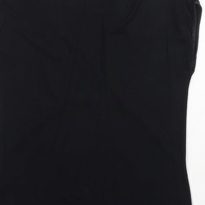 Womens UK Size S Oasis Black Basic T-Shirt