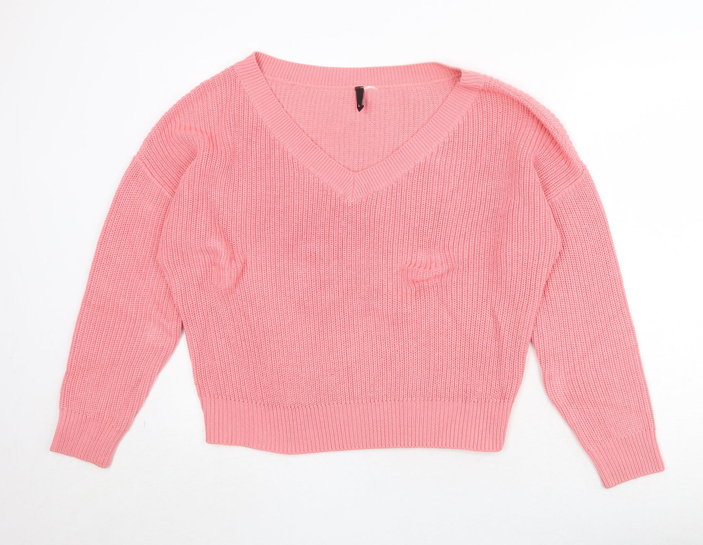 Womens UK Size L Divided by H&M Pink Pullover Jumper