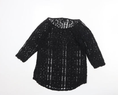 Womens UK Size 6 Warehouse Black Basic Blouse