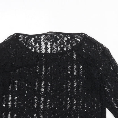 Womens UK Size 6 Warehouse Black Basic Blouse