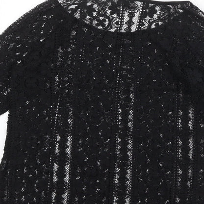 Womens UK Size 6 Warehouse Black Basic Blouse