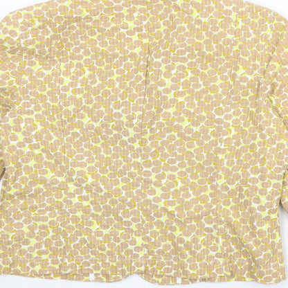 Gap Womens Brown Geometric Cotton Jacket Blazer Size 6