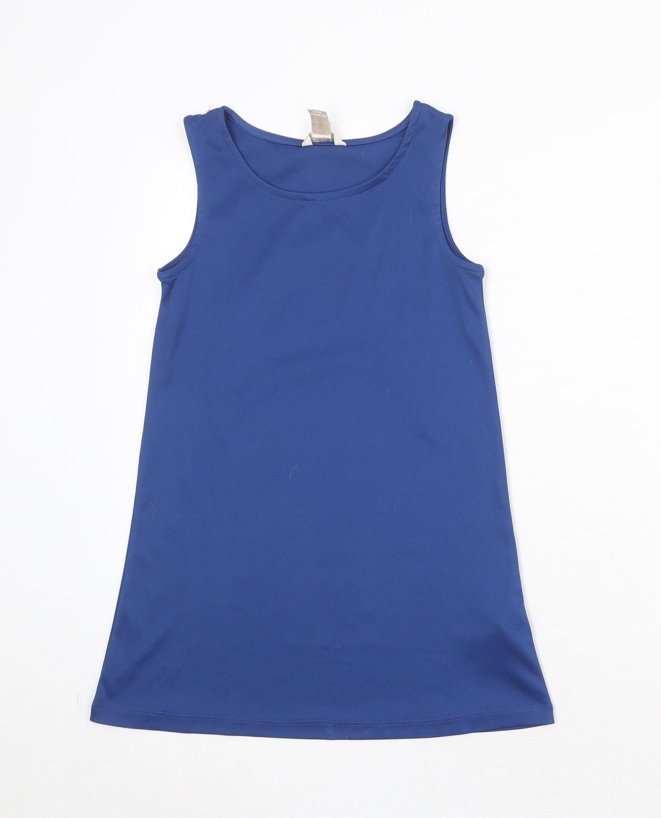 Monsoon Girls Blue Polyester Basic Tank Size 7 Years Round Neck Pullover