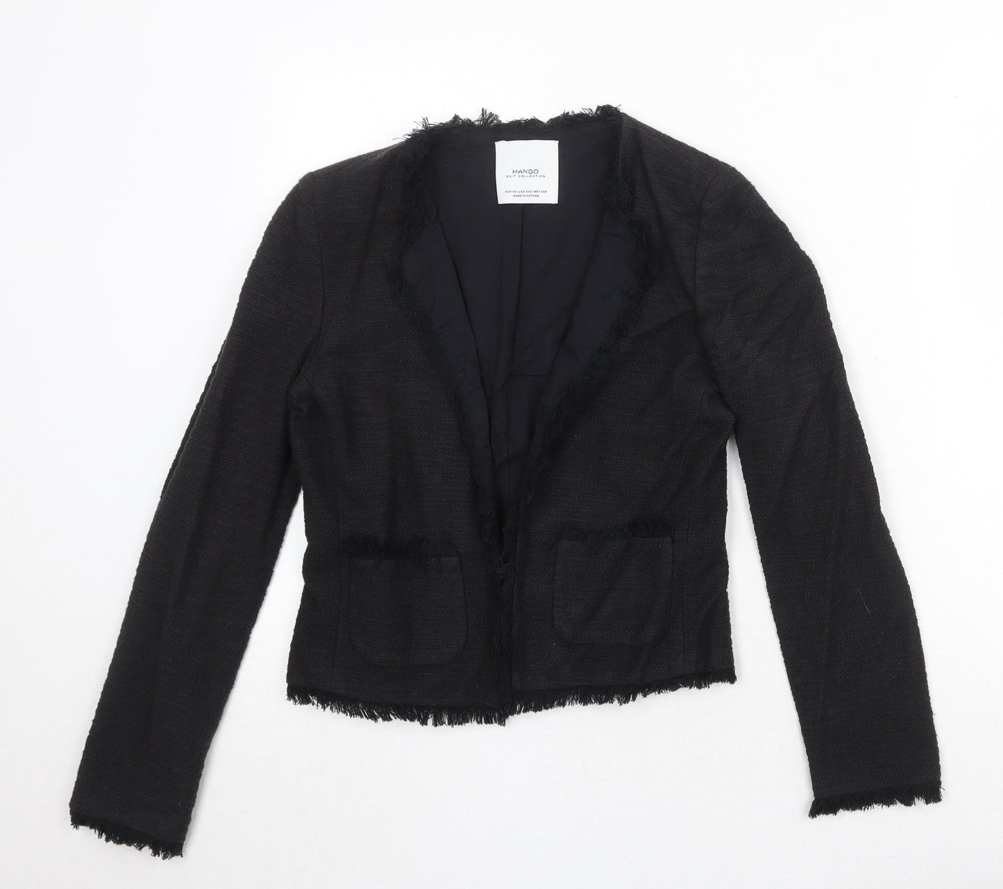 Mango Womens Black Polyester Jacket Blazer Size XS