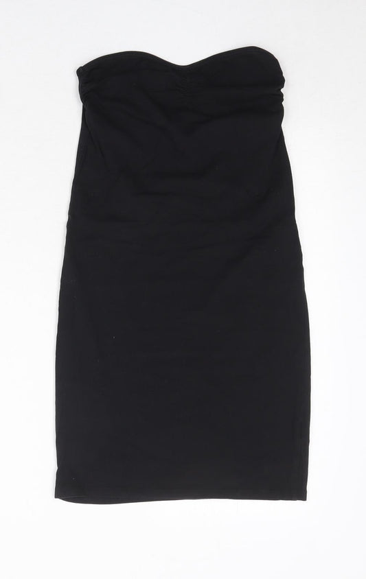 New Look Womens Black Cotton A-Line Size 10 Sweetheart Pullover