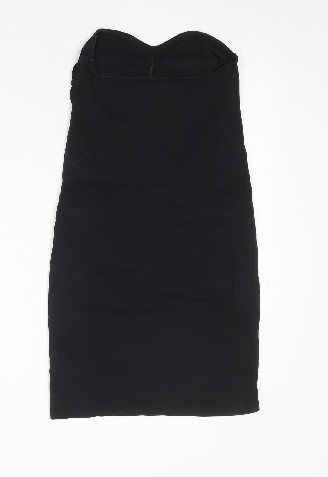 New Look Womens Black Cotton A-Line Size 10 Sweetheart Pullover