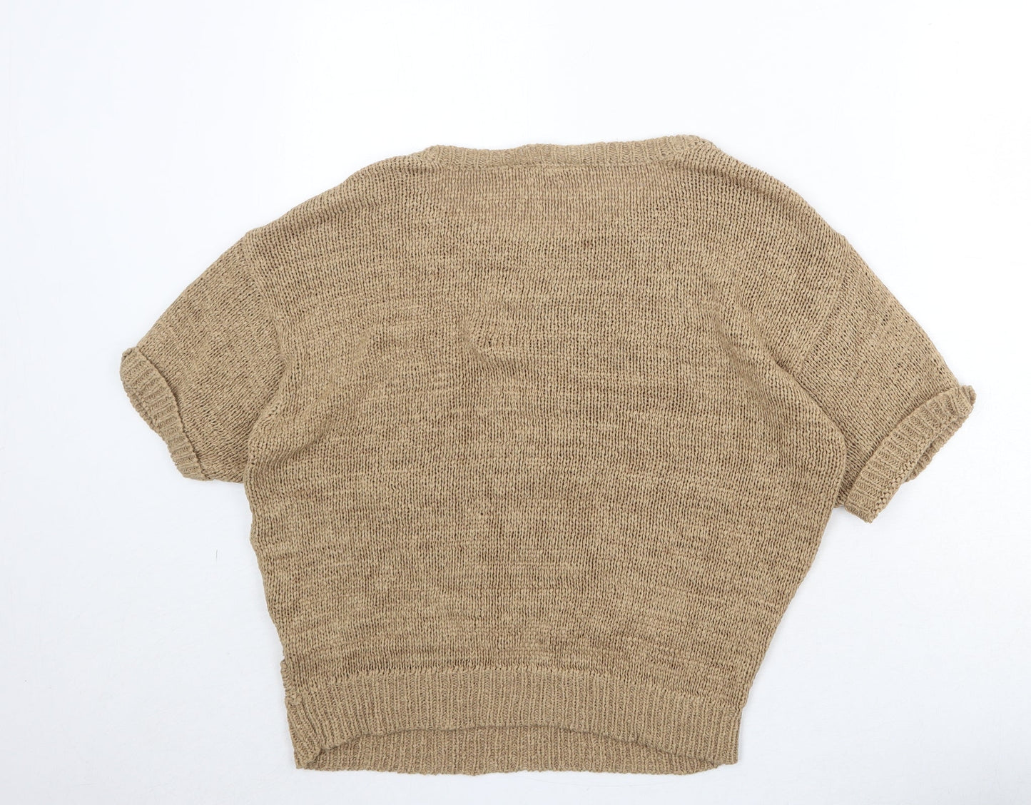 BHS Womens Brown Round Neck Acrylic Pullover Jumper Size 14