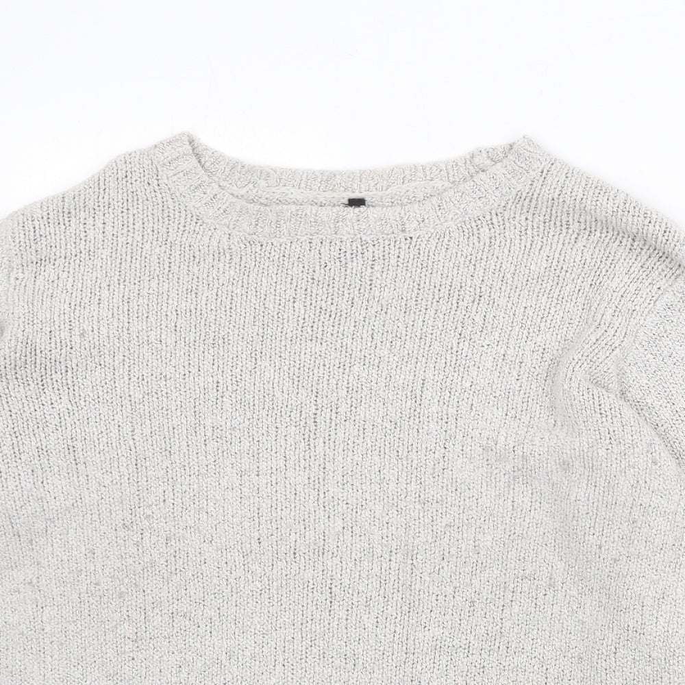 Garage Womens Grey Round Neck Acrylic Pullover Jumper Size XL