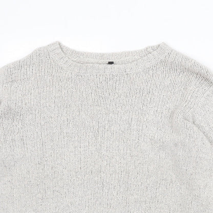 Garage Womens Grey Round Neck Acrylic Pullover Jumper Size XL