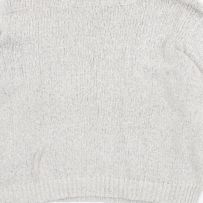 Garage Womens Grey Round Neck Acrylic Pullover Jumper Size XL