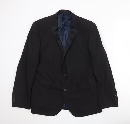NEXT Mens Black Polyester Jacket Suit Jacket Size 42 Regular