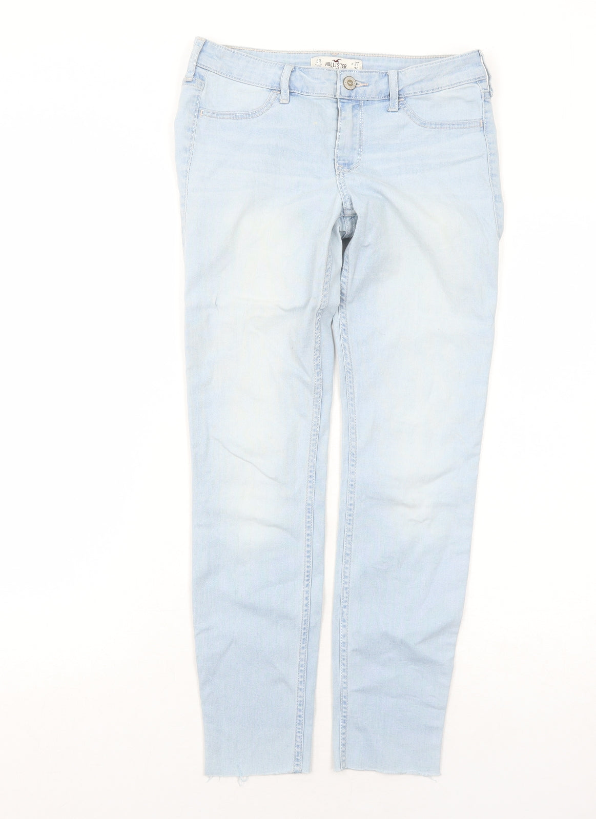 Hollister Womens Blue Cotton Skinny Jeans Size 8 L29 in Regular Zip