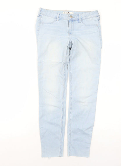Hollister Womens Blue Cotton Skinny Jeans Size 8 L29 in Regular Zip