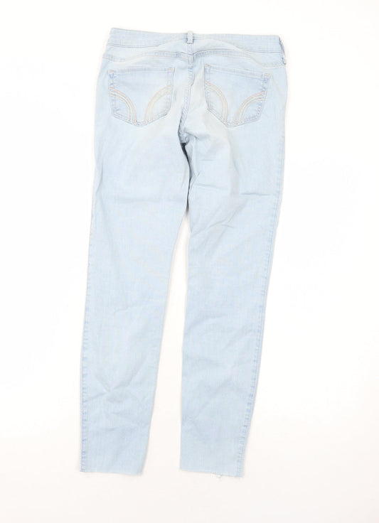 Hollister Womens Blue Cotton Skinny Jeans Size 8 L29 in Regular Zip