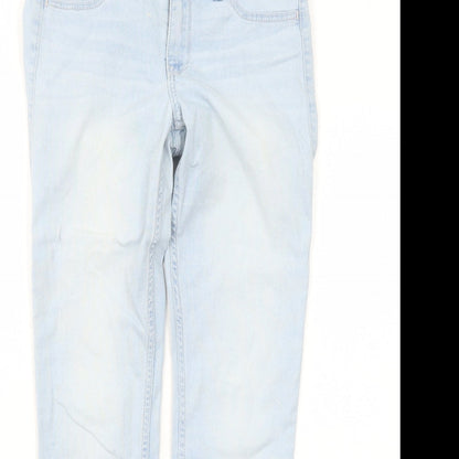 Hollister Womens Blue Cotton Skinny Jeans Size 8 L29 in Regular Zip