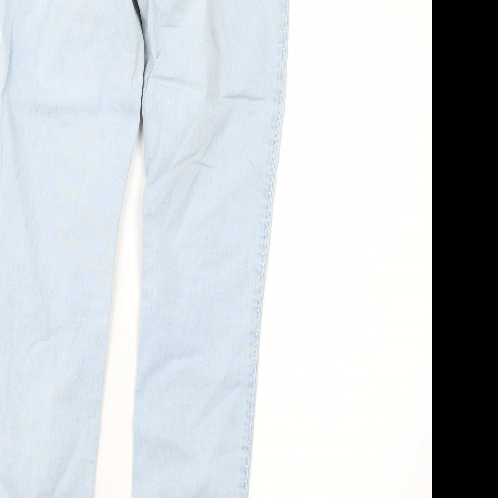 Hollister Womens Blue Cotton Skinny Jeans Size 8 L29 in Regular Zip