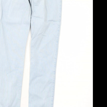 Hollister Womens Blue Cotton Skinny Jeans Size 8 L29 in Regular Zip