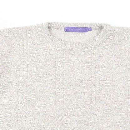 Autonomy Womens Beige Round Neck Acrylic Pullover Jumper Size L