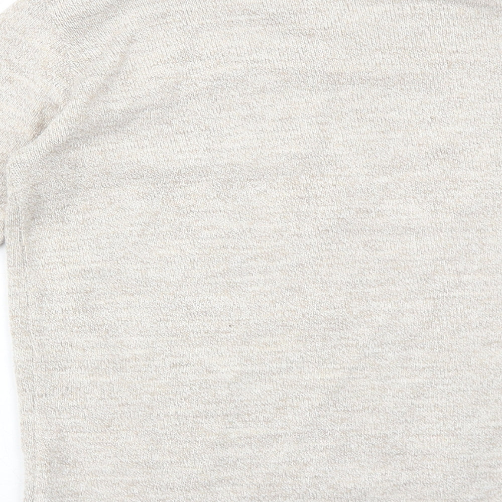 Autonomy Womens Beige Round Neck Acrylic Pullover Jumper Size L