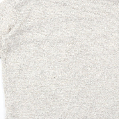 Autonomy Womens Beige Round Neck Acrylic Pullover Jumper Size L