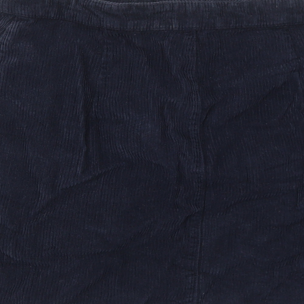 Phase Eight Womens Blue Cotton A-Line Skirt Size 12 Zip