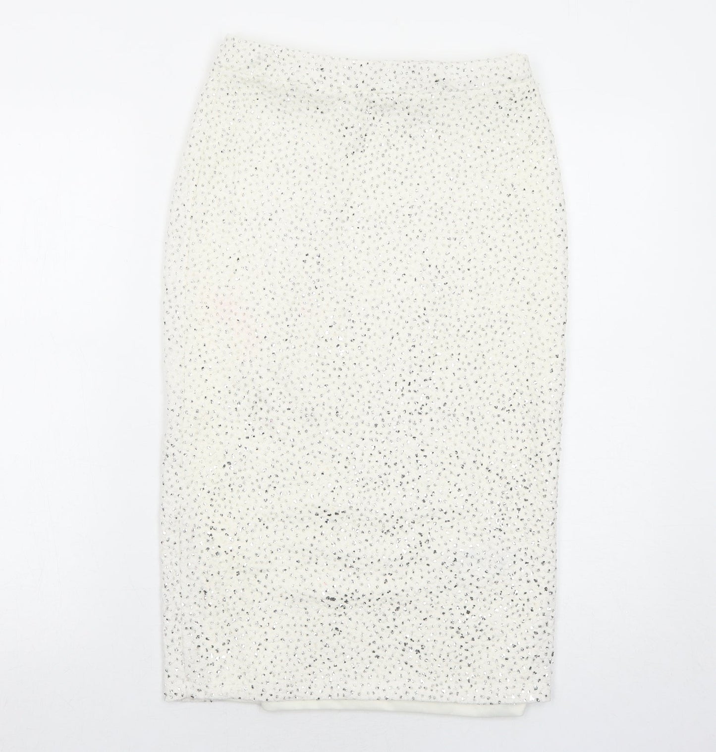 Pins & Needles Womens Ivory Geometric Acetate Straight & Pencil Skirt Size M