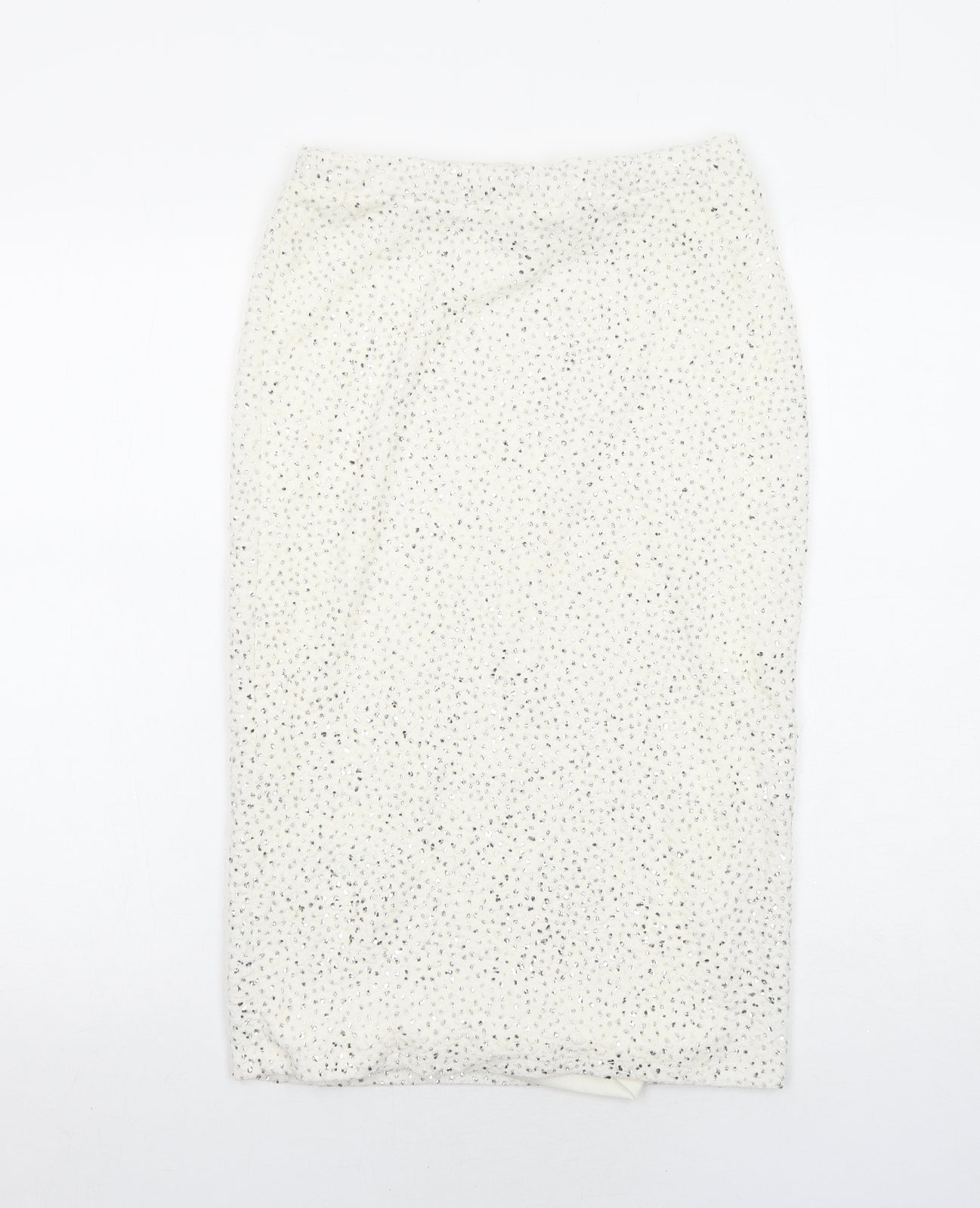 Pins & Needles Womens Ivory Geometric Acetate Straight & Pencil Skirt Size M