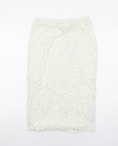 Pins & Needles Womens Ivory Geometric Acetate Straight & Pencil Skirt Size M