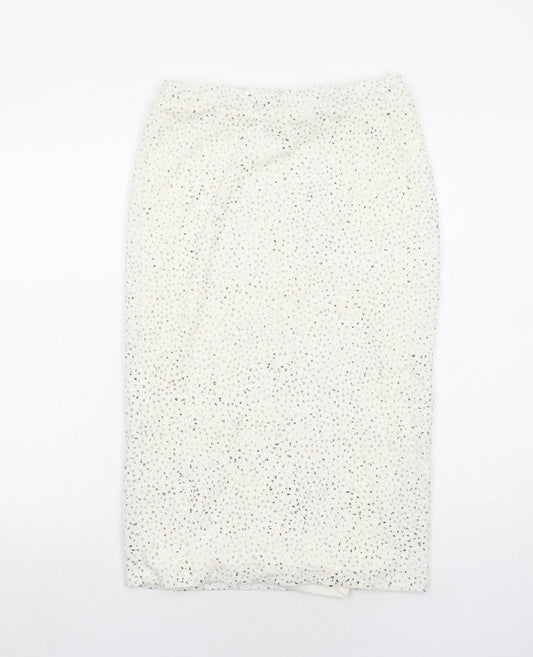 Pins & Needles Womens Ivory Geometric Acetate Straight & Pencil Skirt Size M