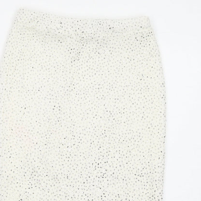 Pins & Needles Womens Ivory Geometric Acetate Straight & Pencil Skirt Size M