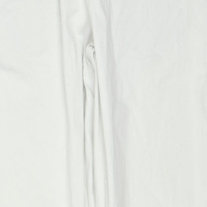 Zara Womens Ivory Cotton Skinny Jeans Size XL Slim Zip