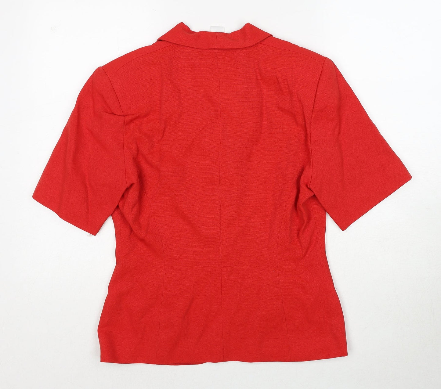 C&A Womens Red Jacket Blazer Size 12 Button