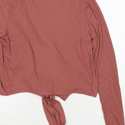 ASOS Womens Beige V-Neck Viscose Wrap Jumper Size 12