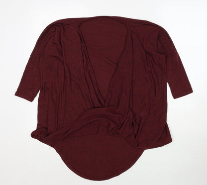Womens UK Size 6 New Look Red Basic T-Shirt